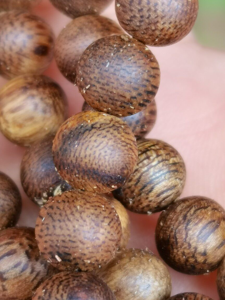 QINAN AGARWOOD 하이난 풀 오일 순수 천연 108 비즈 남성용 및 여성용 팔찌