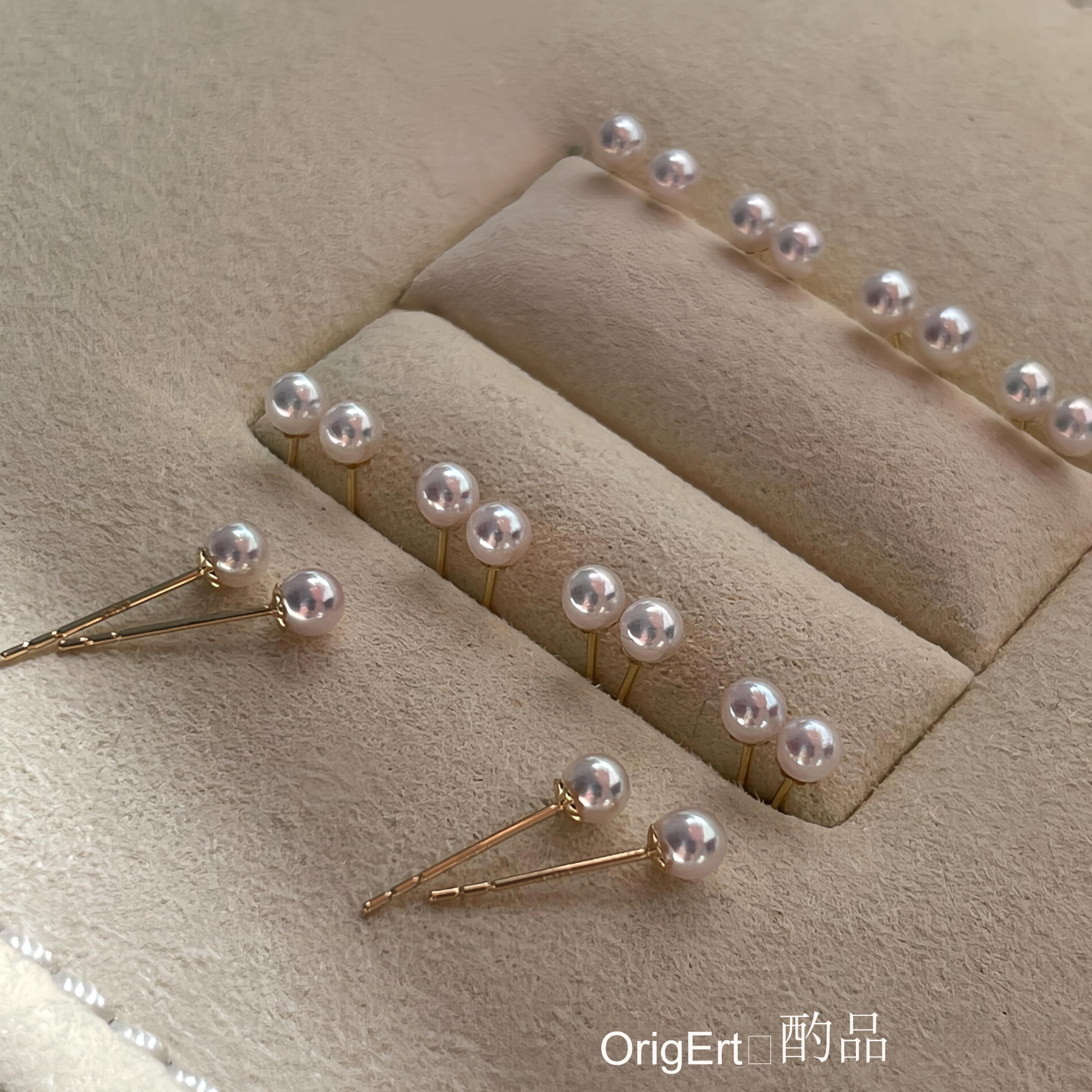 极光小灯泡baby珍珠18K黄金简单