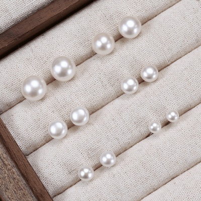 S999纯银天然极光淡水真珍珠耳钉女养耳洞高级感迷你耳饰新款爆款