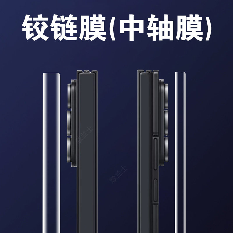 适用三星ztrifold铰链中轴膜z保护trifold转轴ztriflod手机折叠屏侧边侧面膜ztrif0ld脚链边框链条配件贴胶链