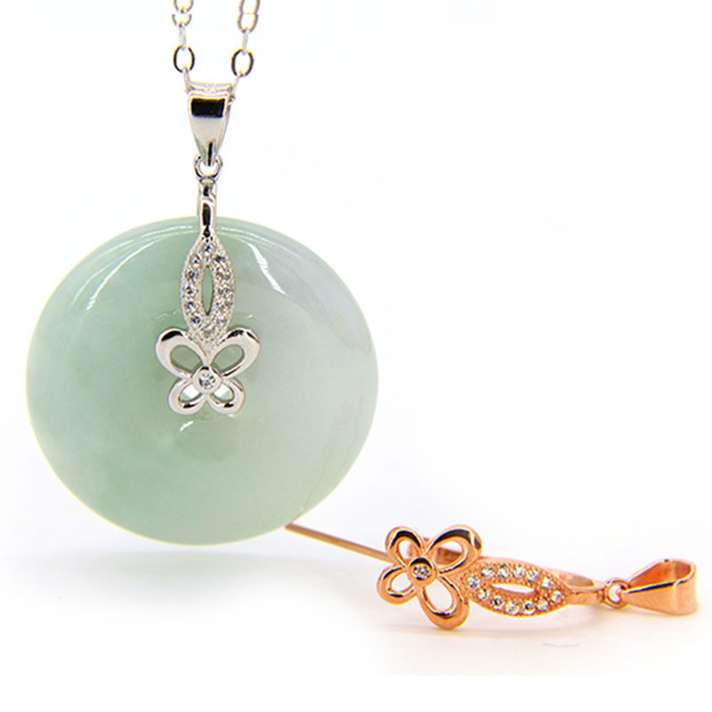 s925纯银平安扣夹扣器diy碧玉扣