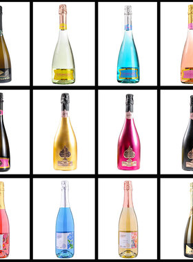 装饰酒摆件样板间客厅酒柜摆设汽泡酒仿真酒瓶道具喷射婚纱摄影