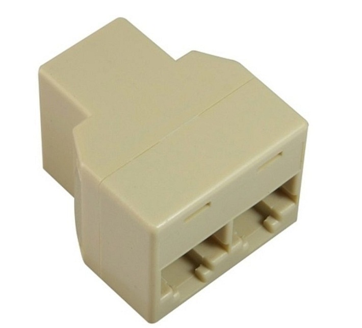 rj45 cat5 6以太网电缆 端口1分2插口电话分配器接线