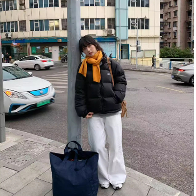 简约情侣款立领保暖外套面包服