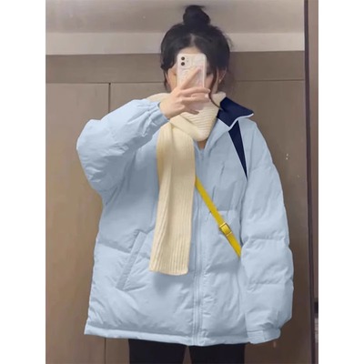 设计感印花拼接宽松小个子面包服