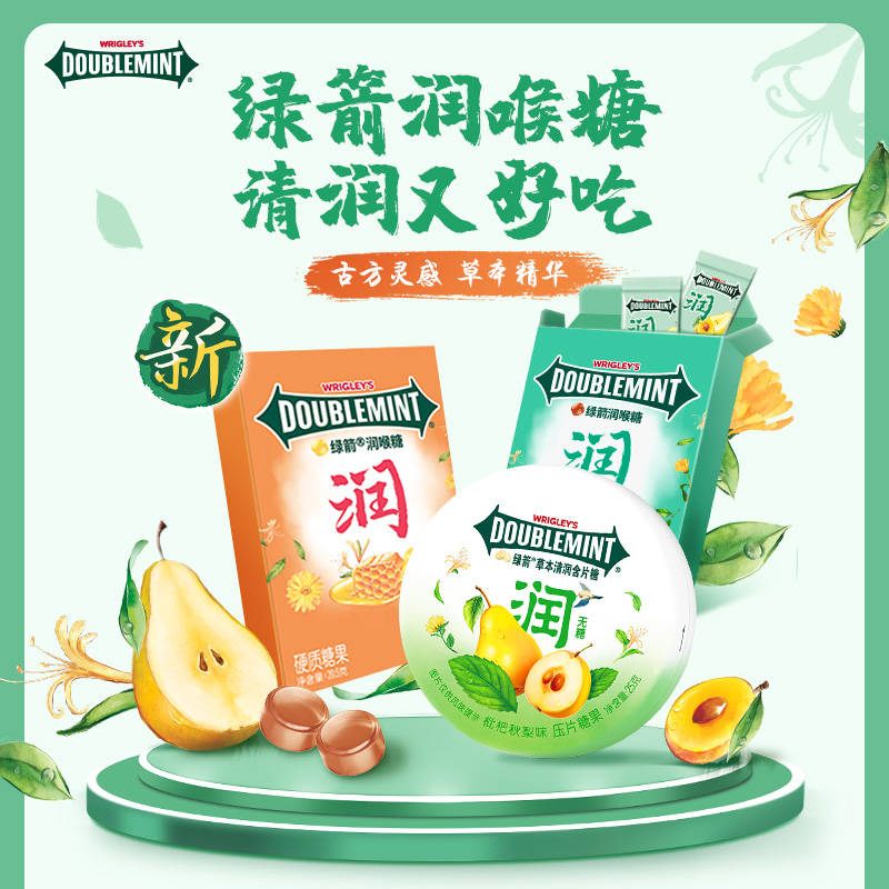 绿箭无糖薄荷糖润喉糖教师节礼盒