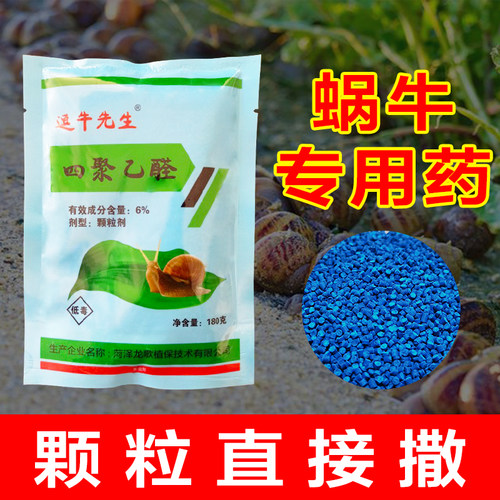 6%四聚乙醛 甘蓝菜地家用杀蜗牛药软体虫杀虫螺剂农药杀虫剂