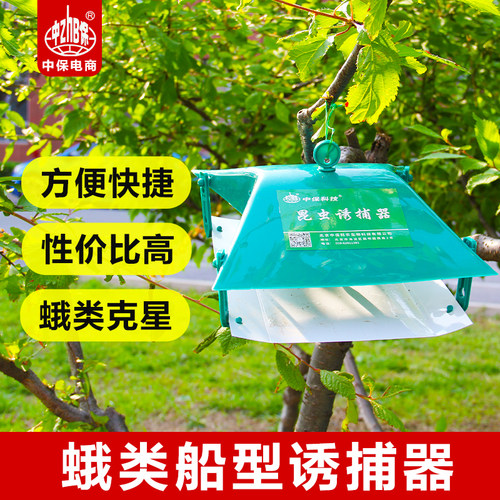 船型诱捕器配置诱芯信息素搭配诱芯捕蛾器小菜蛾桃小食心虫捕虫板