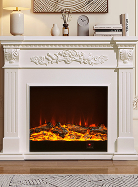 德利轩 定制1.2米欧式壁炉装饰柜客厅美式实木壁炉架电壁炉电视柜