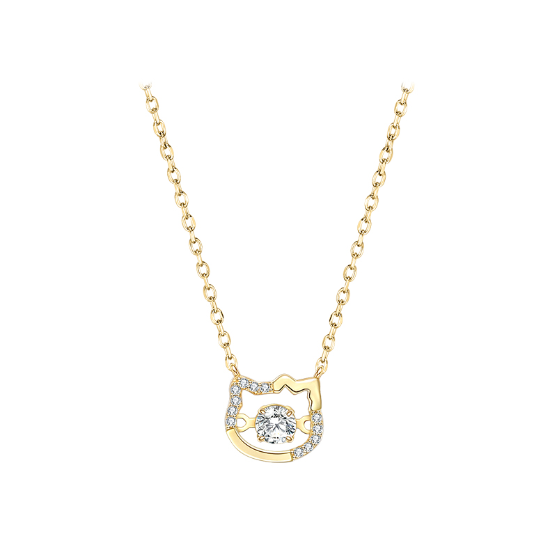 正版HelloKitty跳动的心项链女生