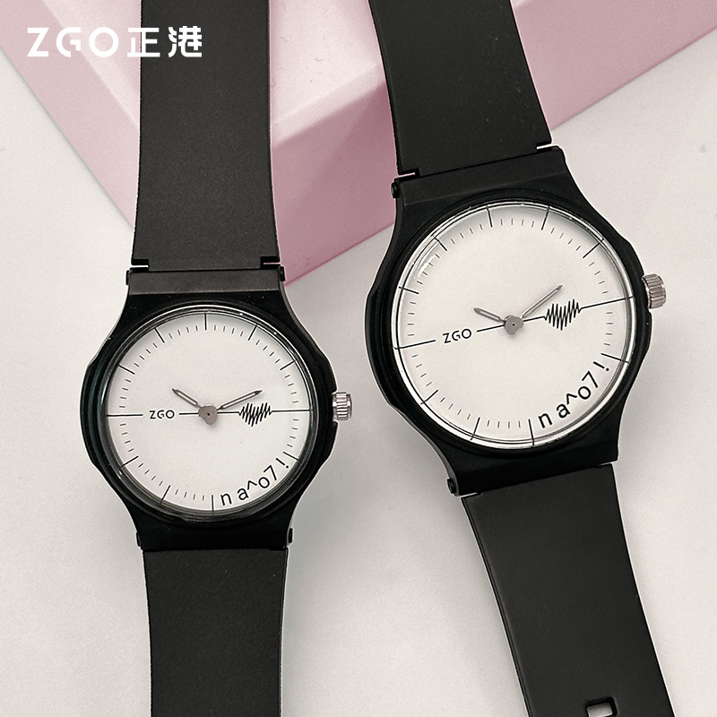 正港ZGO休闲情侣表气质石英表