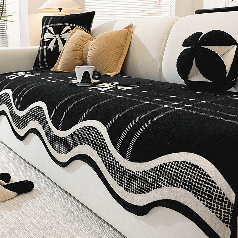 法式复古风雪尼尔沙发巾