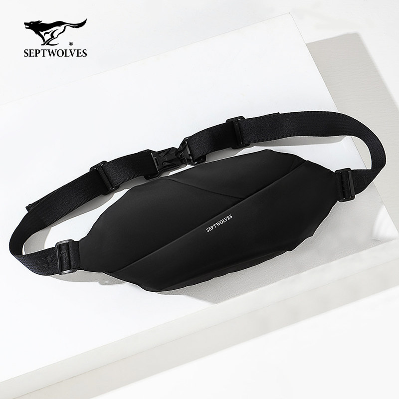 七匹狼机能斜挎包男潮牌男士包包休闲轻便单肩小背包胸包运动腰包