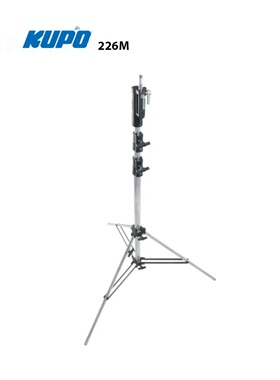 KUPO 铁质中型3节脚架专业摄影视灯光镝灯聚光灯黑色可调水平226M