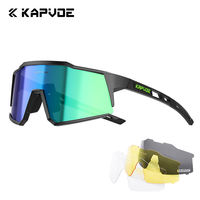 KAPVOE cycling glasses, professional outdoor mountaineering goggles, windshields for both men and women, color-changing, myopia protection and windproof thumbnail 3