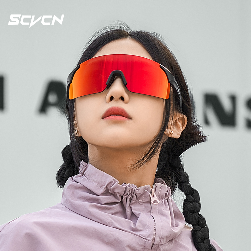 SCVCN骑行眼镜专业防风运动护目镜登山自行车跑步女户外太阳镜男