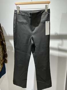 2026新款 女 九分微喇叭休闲绵羊皮裤