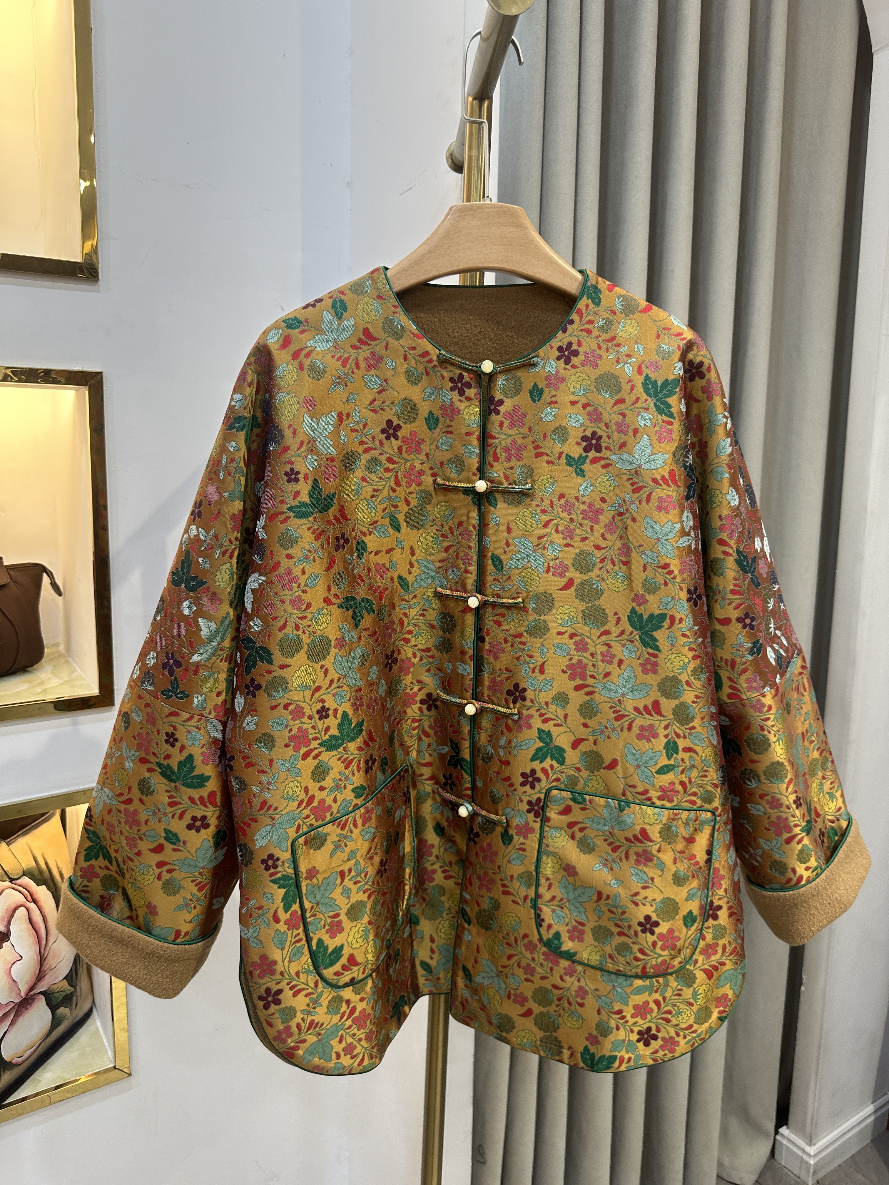 2026新中式国风复古外套长袖刺绣圆领中款上衣实体店,女装/女士精品,汉服上装,淘宝优惠券,粉丝福利购,淘宝优惠卷