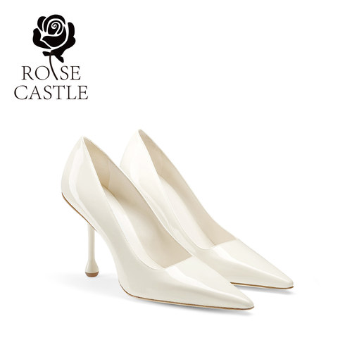 rosecastle牛漆皮时尚高跟鞋婚鞋