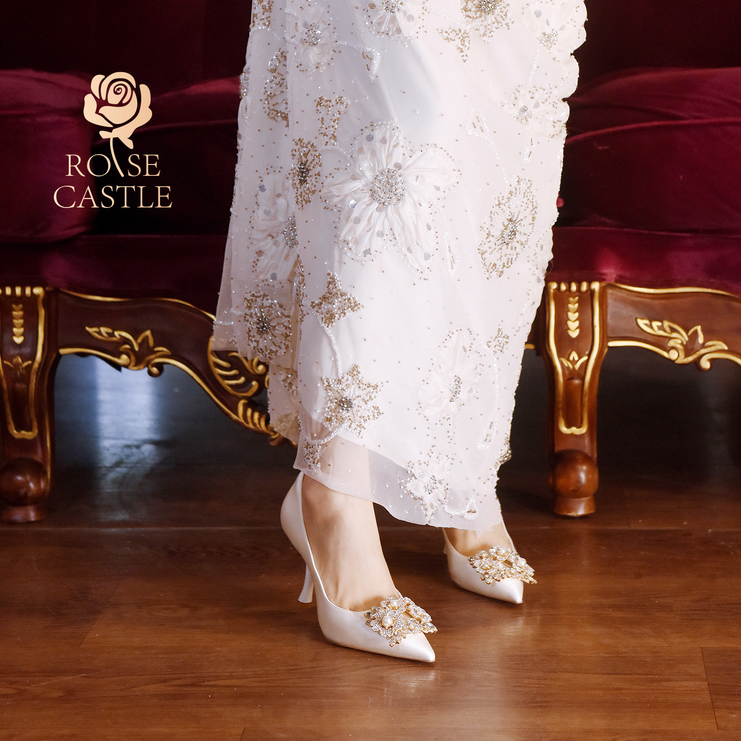 rosecastle不累脚宴会高跟鞋鞋