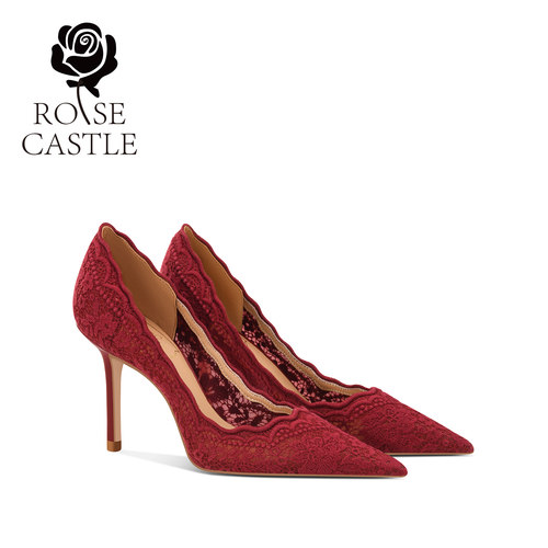 roseCastle新款红色婚鞋