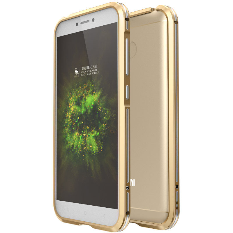 Luphie Bicolor Blade Sword Slim Light Aluminum Bumper Metal Shell Case for Xiaomi Redmi 4X