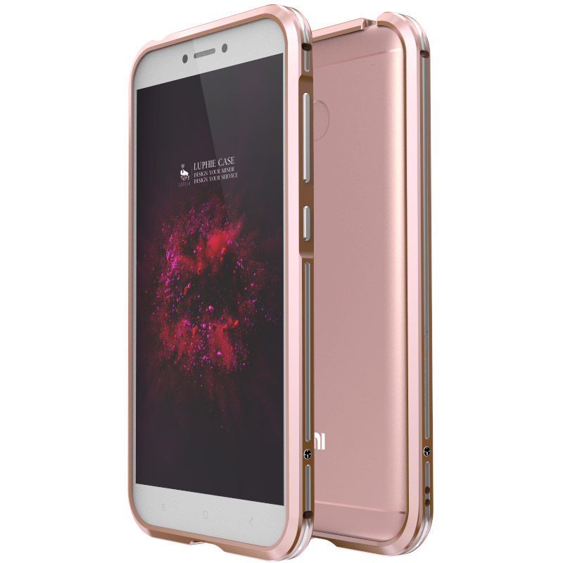 Luphie Bicolor Blade Sword Slim Light Aluminum Bumper Metal Shell Case for Xiaomi Redmi 4X