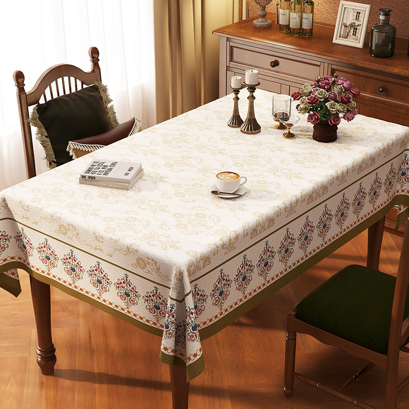 美式餐桌桌布防水防油免洗防烫pvc轻奢高级感茶几布桌面台布盖布,居家布艺,桌布,淘宝优惠券,粉丝福利购,淘宝优惠卷