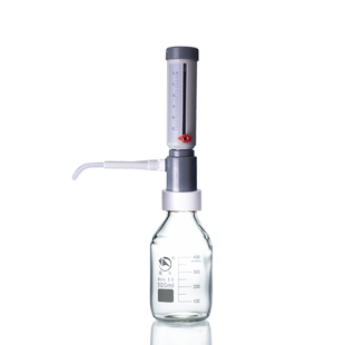悦成 可调定量加液器0~25ml可配250/500/1000ml透明/棕色玻璃瓶强酸溶液套筒式瓶口分液器连续分配器定量器