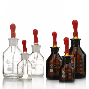 蜀牛 玻璃滴瓶30/60/125ml 化学实验化验 精油 试剂 牙科点滴瓶 棕色避光透明玻璃滴瓶