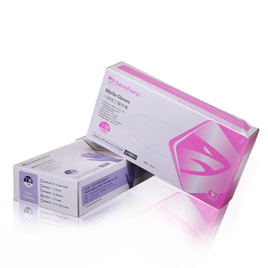 biosharp白鲨 实验室丁腈手套 紫蓝色 一次性无粉手套指尖麻面检验检查抽取式100只/盒 丁腈手套