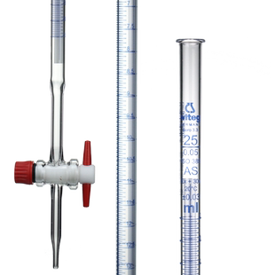 Witeg 玻璃滴定管5 10 25 50 100ml A级 聚四氟塞/玻璃塞 透明玻璃滴定管棕色滴定管