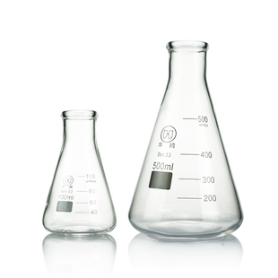 华鸥 玻璃锥形瓶 三角瓶 耐高温酸碱玻璃瓶 喇叭口 敞口锥形瓶 广口烧瓶化学实验室器材锥形瓶 具塞三角烧瓶