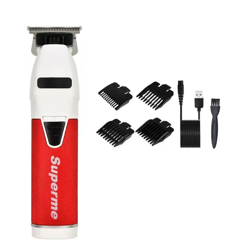 专业刻痕油头推白金色理发器