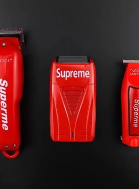 红色油头推剪剃光头渐变刻痕雕刻推子美发理发店专用电推剪剃须刀