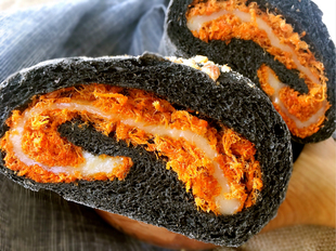 葵手作全麦墨鱼辣松麻薯卷软欧 少糖油面包早餐饱腹粗粮无添加