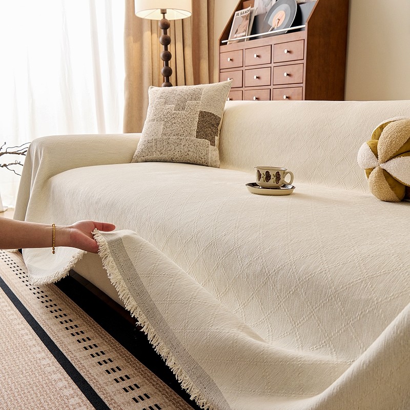 沙发巾纯色全包一片式沙发盖布巾四季通用高级感沙发套罩沙发垫,居家布艺,沙发垫,淘宝优惠券,粉丝福利购,淘宝优惠卷