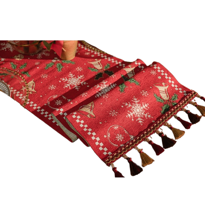 圣诞桌旗安娜丽丝高级感加厚美式