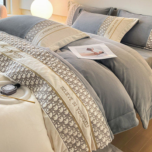 A类牛奶绒四件套2023新款