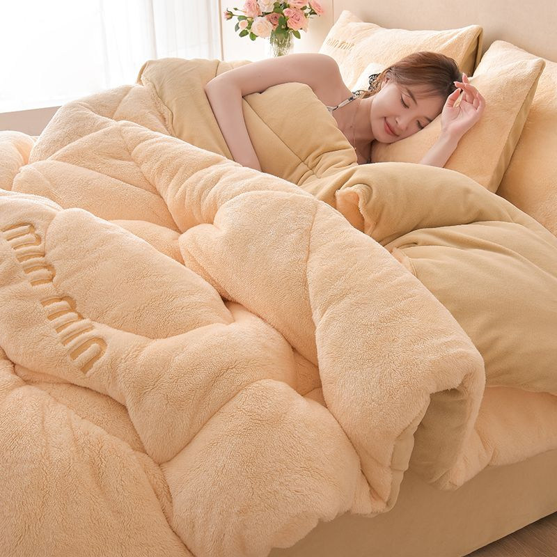 牛奶绒被子整张填充蓄热保暖