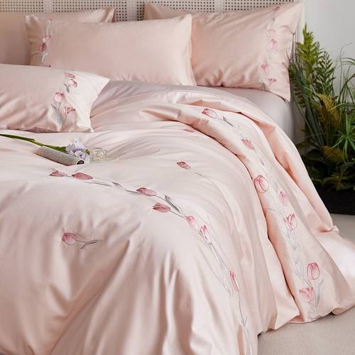 亲肤精美刺绣四件套轻奢长绒棉