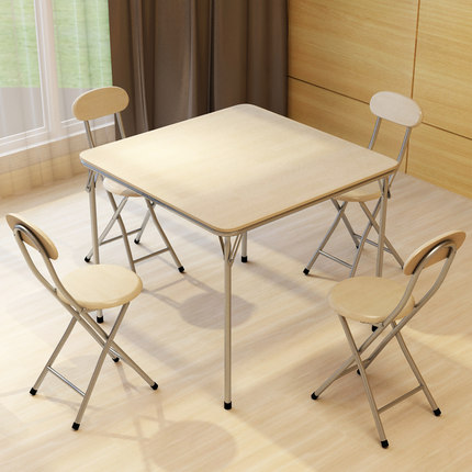 翊通简易折叠桌麻将桌休闲棋牌桌饭桌便携桌子餐桌方桌多功能桌子