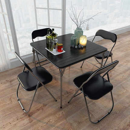 翊通简易折叠桌麻将桌休闲棋牌桌饭桌便携桌子餐桌方桌多功能桌子