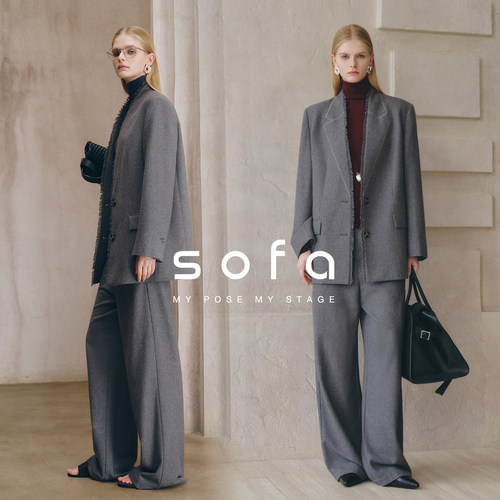 sofa静奢老钱廓形西装套装高智感