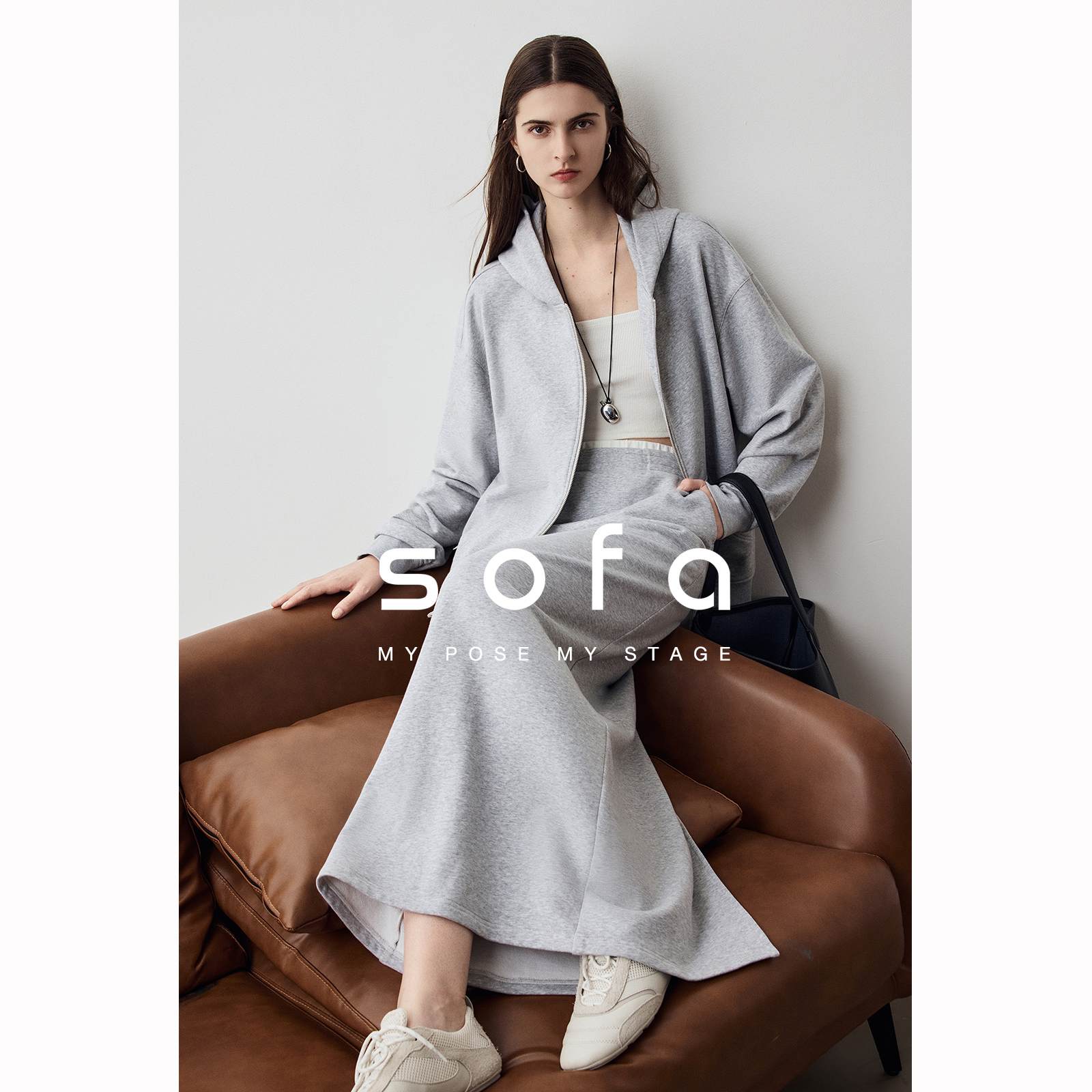 sofa轻奢运动风卫衣套装两件套