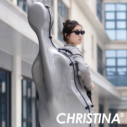 大提琴琴盒超轻碳纤维银灰色尺寸