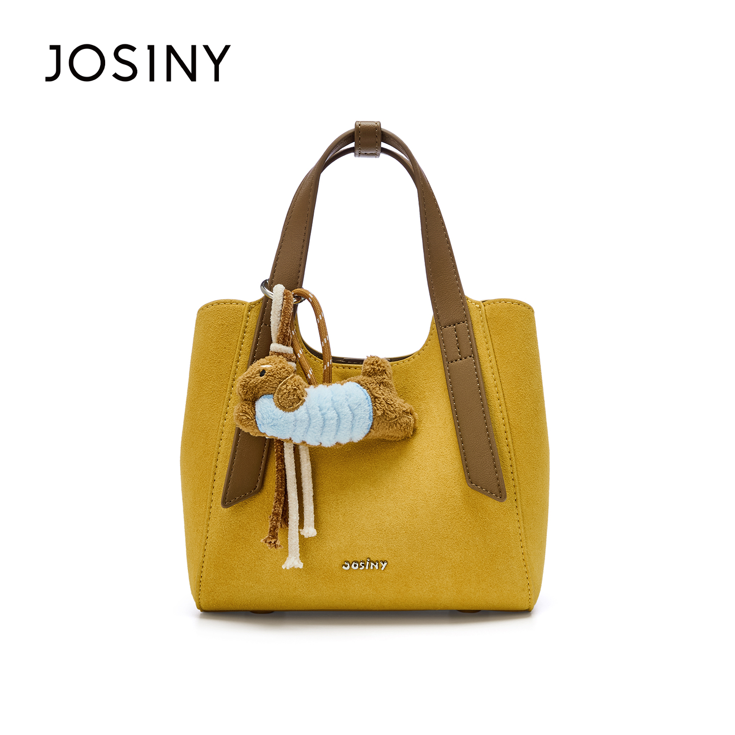 卓诗尼2025年秋季新款时尚百搭休闲女款单肩斜挎手提包挂饰