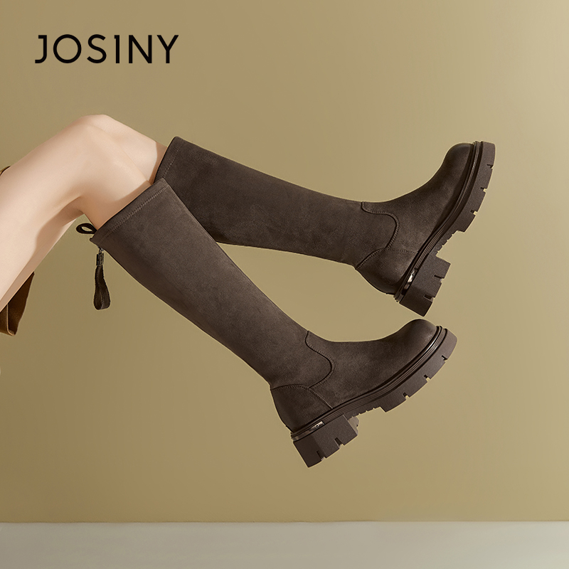 卓诗尼旗舰店官方正品女鞋骑士靴