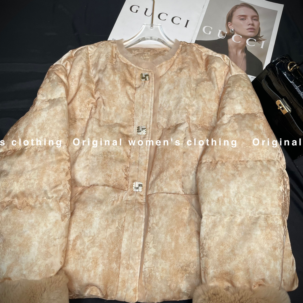 诺诺家冬上新新中式高级感拼接领保暖羽绒服外套YS15-Js411