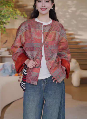 诺诺设计店桑蚕丝上衣新款女外套两面可穿短外套（含30真丝）A962